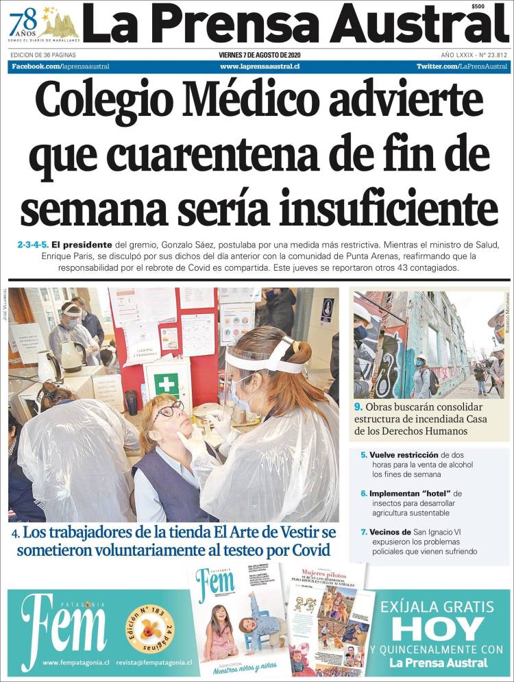 Portada de El Magallanes (Chile)