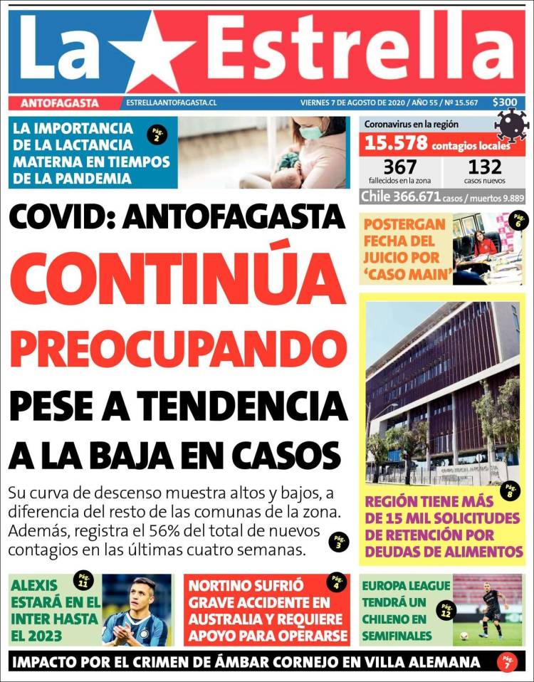 Portada de La Estrella del Norte (Chile)