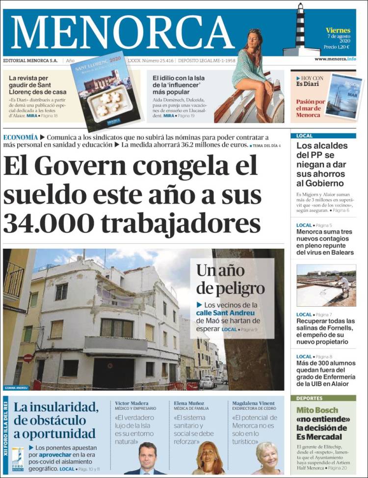 Portada de Menorca - Diario Insular (España)