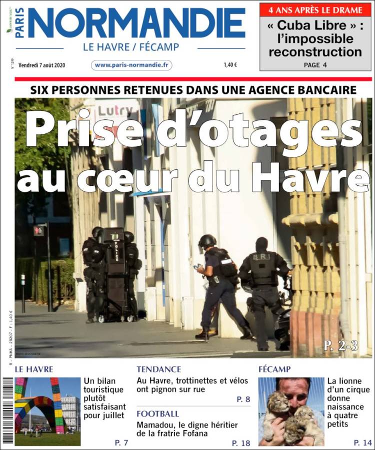 Portada de Progres de Fecamp (Francia)