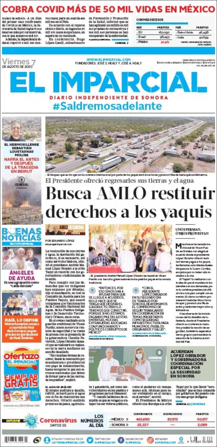 Portada de El Imparcial (Mexico)