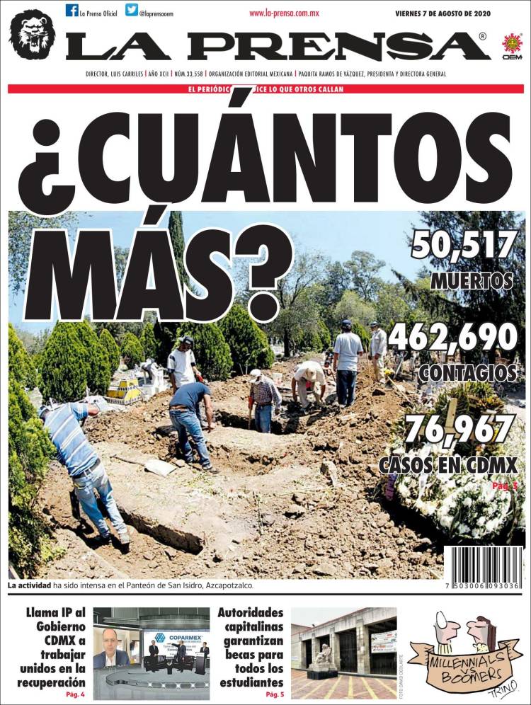 Portada de La Prensa (Mexico)