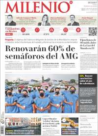 Portada de Milenio - Jalisco (México)