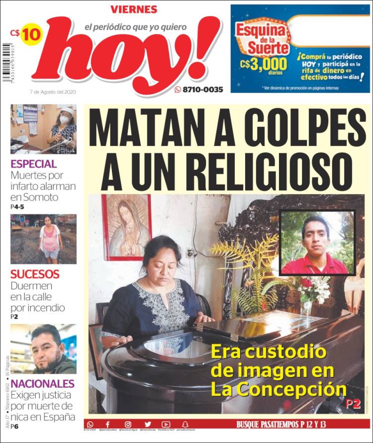 Portada de Hoy (Nicaragua)