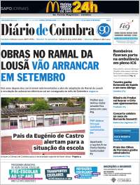 Portada de Diário de Coimbra (Portugal)