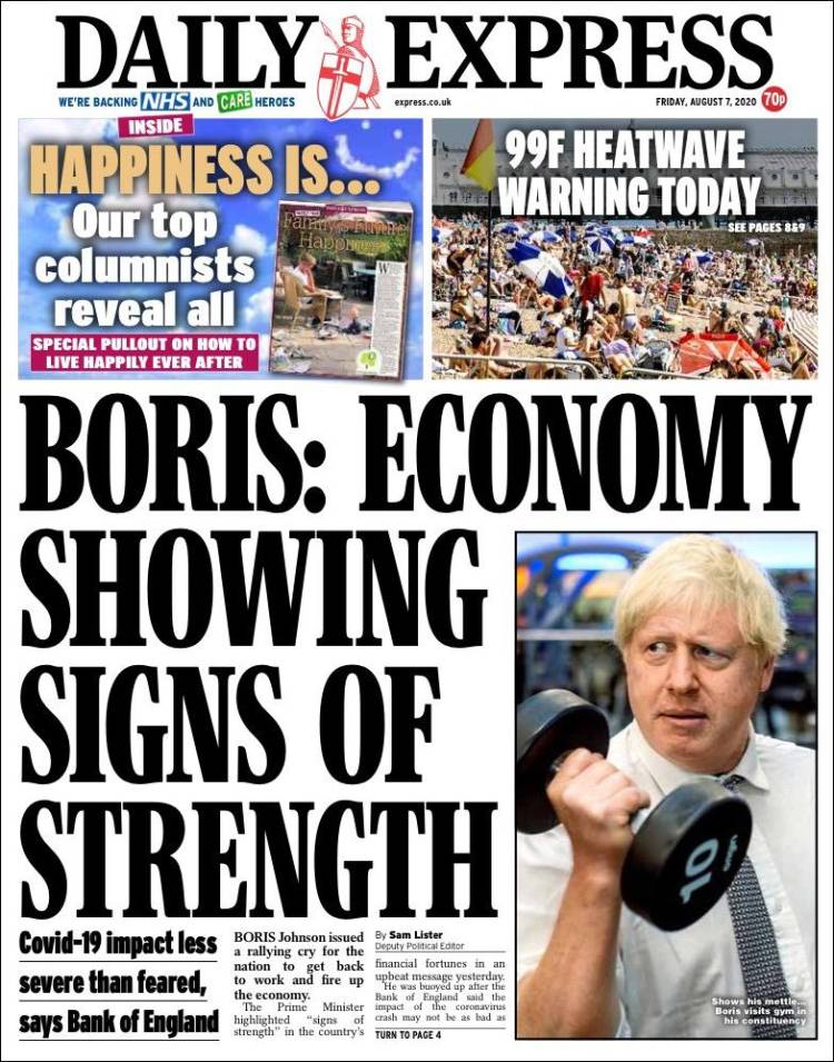 Portada de Daily Express (Reino Unido)