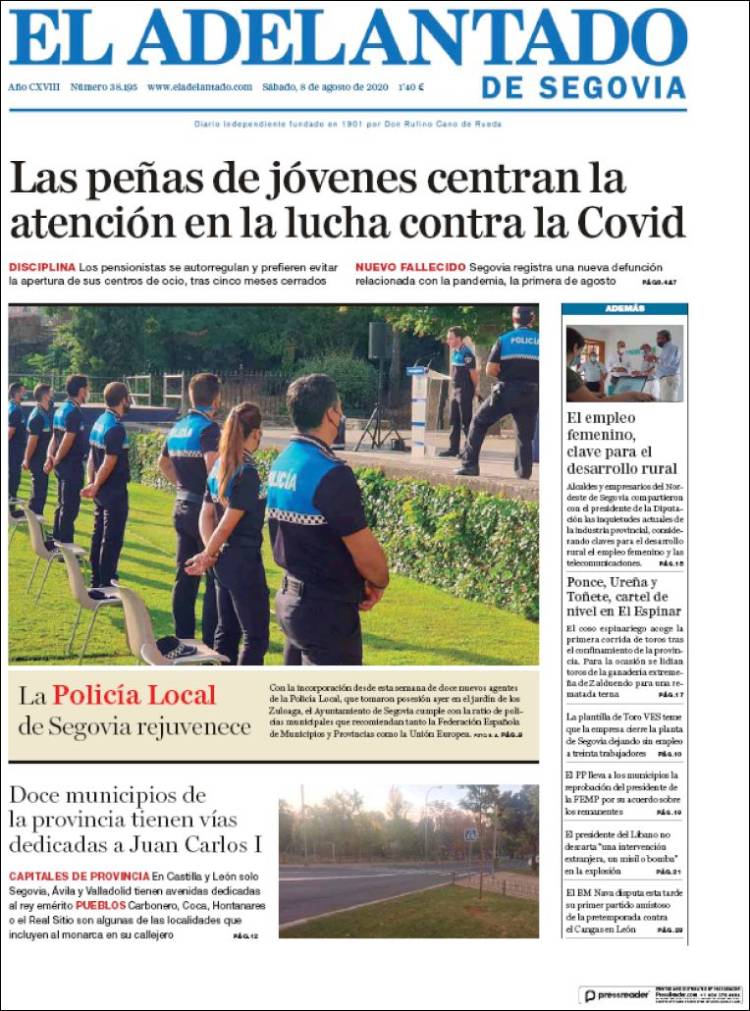 Portada de El Adelantado de Segovia (España)