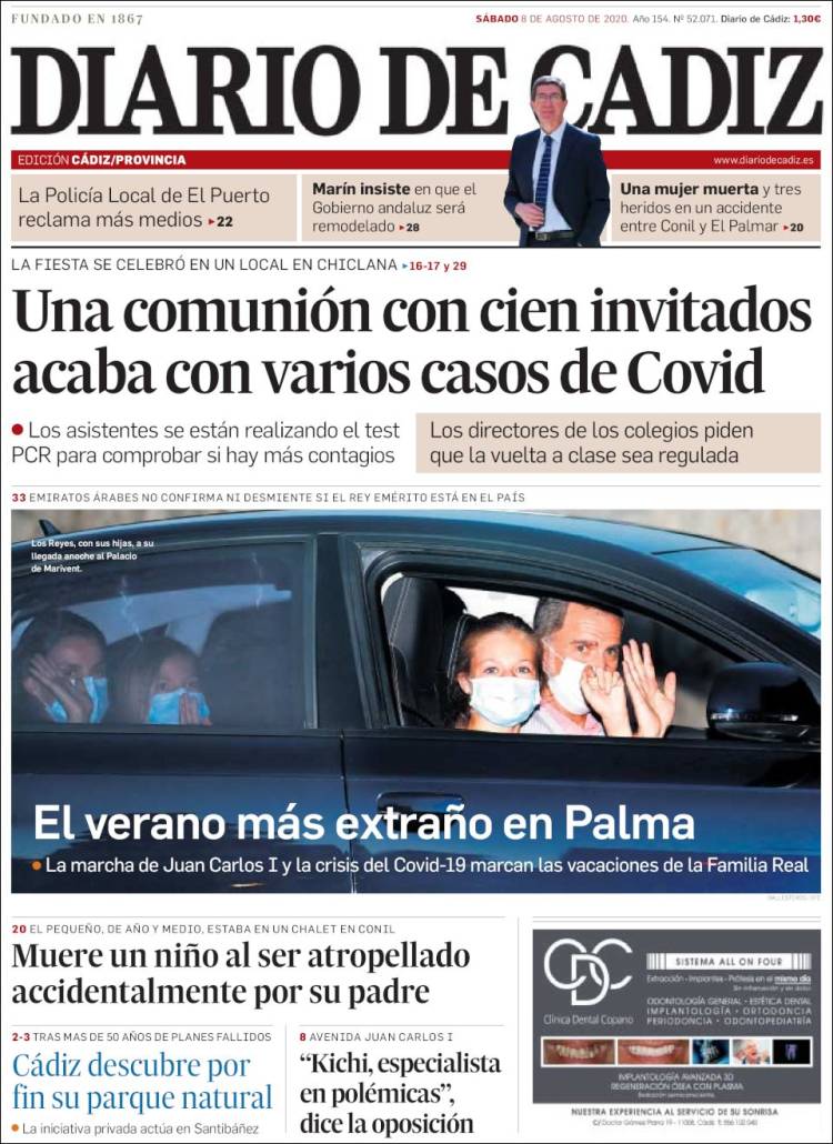 Portada de Diario de Cádiz (España)