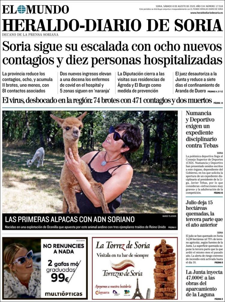 Portada de Diario de Soria (España)