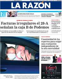 Portada de La Razón (España)