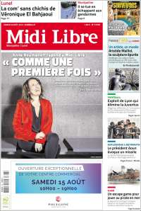 Portada de Midi Libre (Francia)