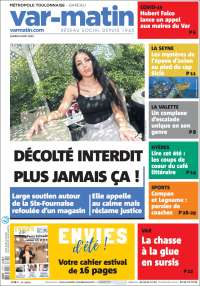 Portada de Nice-Matin (Francia)