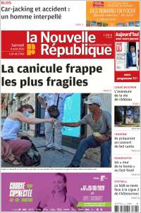 Portada de La Nouvelle Republique (Francia)