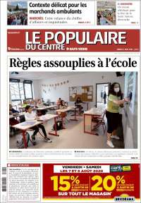 Portada de Le Populaire du Centre (Francia)