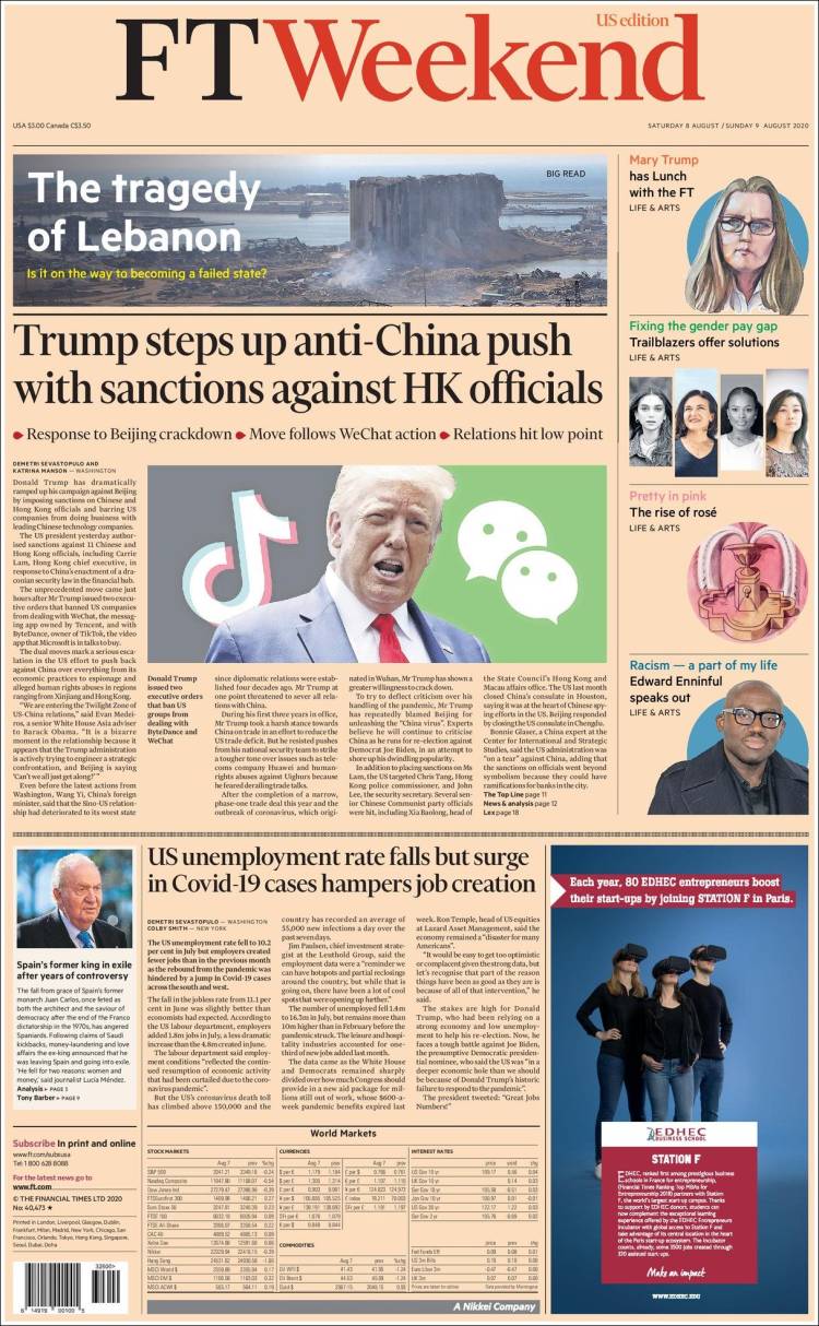 Portada de Financial Times - USA (USA)