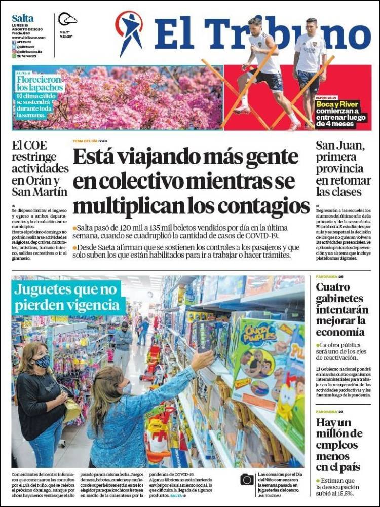 Portada de El Tribuno - Salta (Argentina)