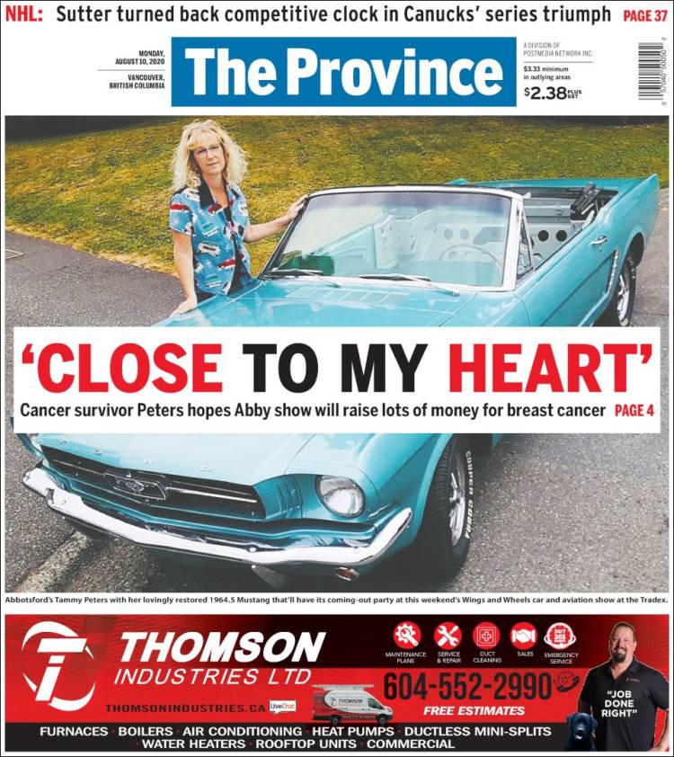 Portada de The Province (Canadá)