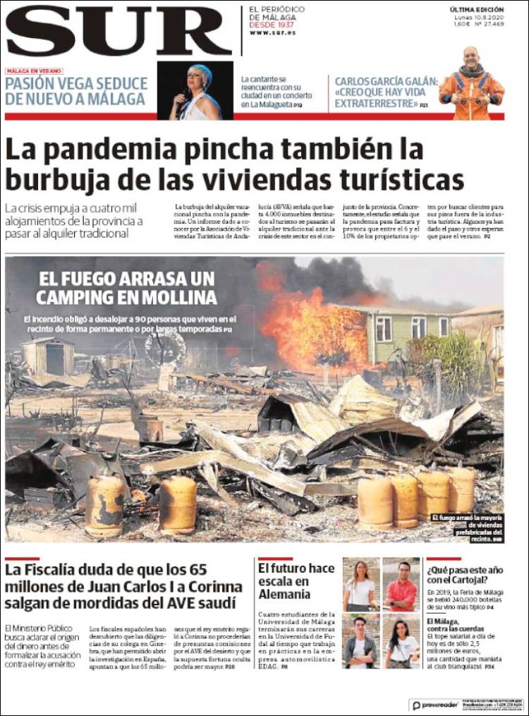 Portada de Diario el Sur (Espa&ntilde;a)
