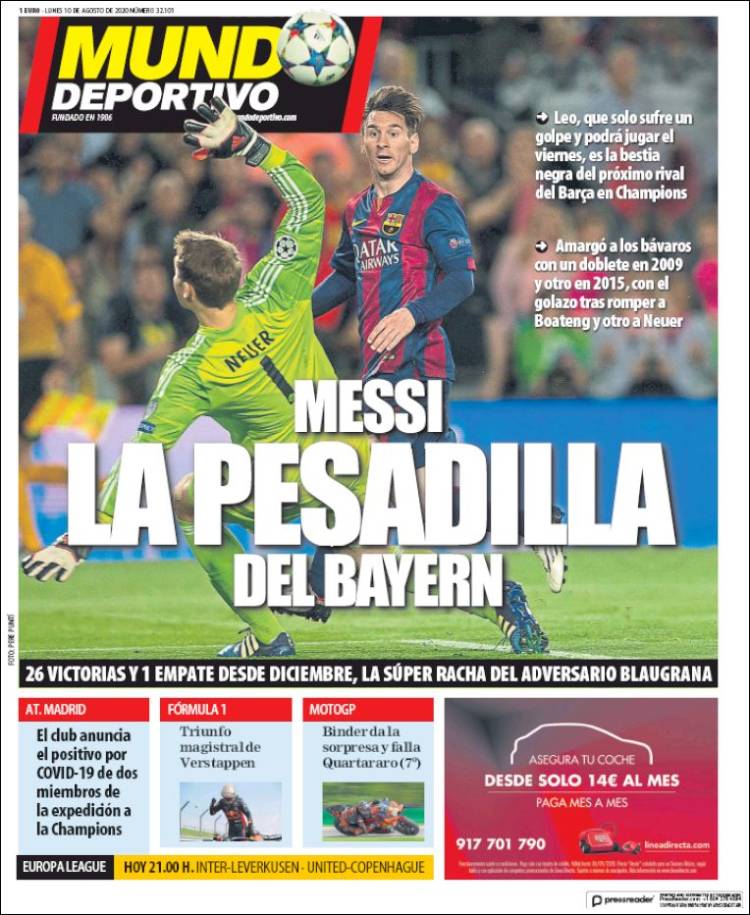 Portada de El Mundo Deportivo (Espa&ntilde;a)
