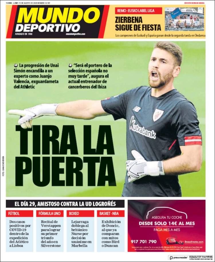 Portada de Mundo Deportivo Bizkaia (Espa&ntilde;a)