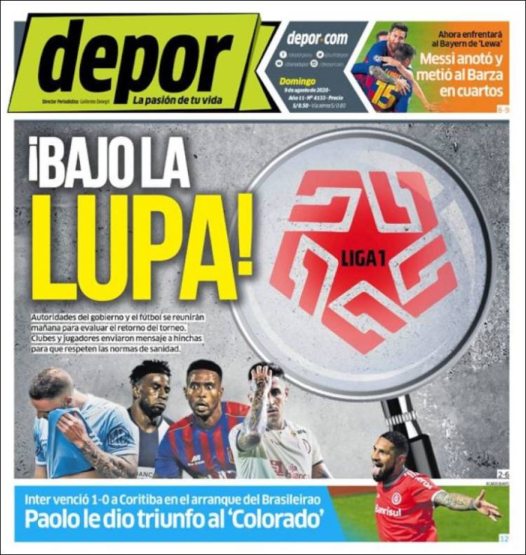 Portada de Depor (Perú)