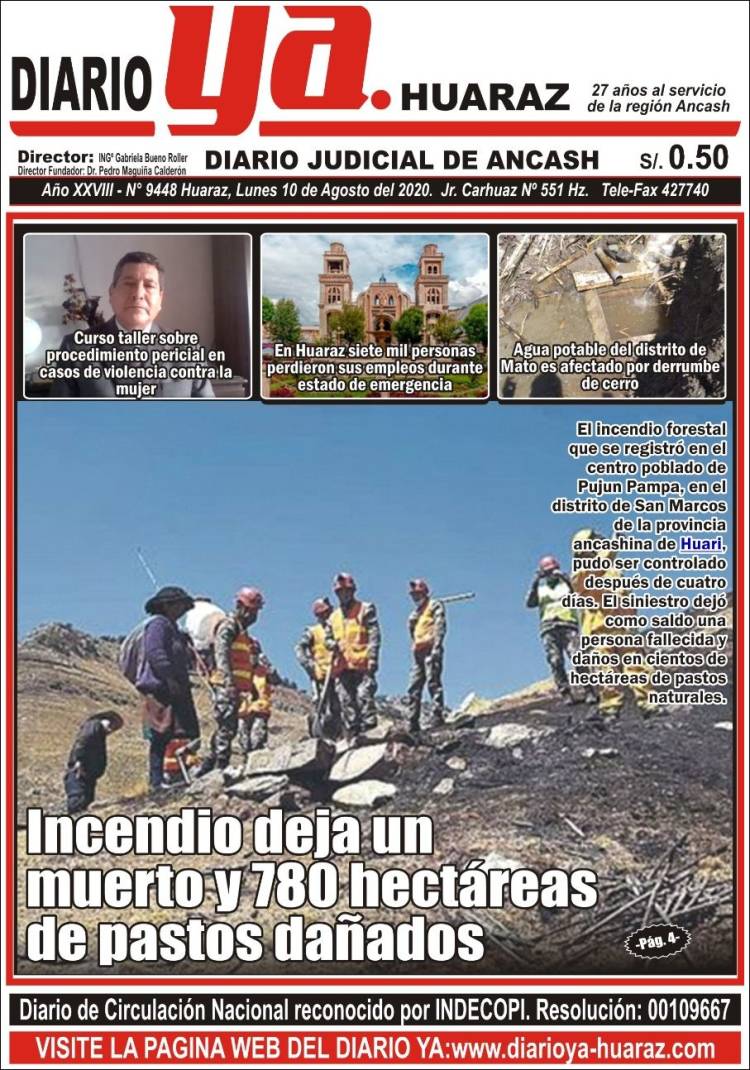 Portada de Diario Ya (Perú)