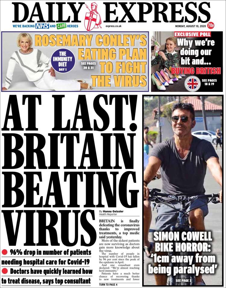 Portada de Daily Express (Reino Unido)