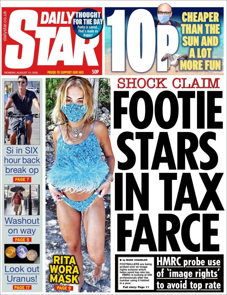 Portada de Daily Star (Reino Unido)