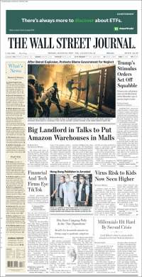 Portada de Wall Street Journal (USA)