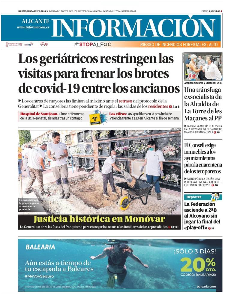 Portada de Diario Información (Espa&ntilde;a)