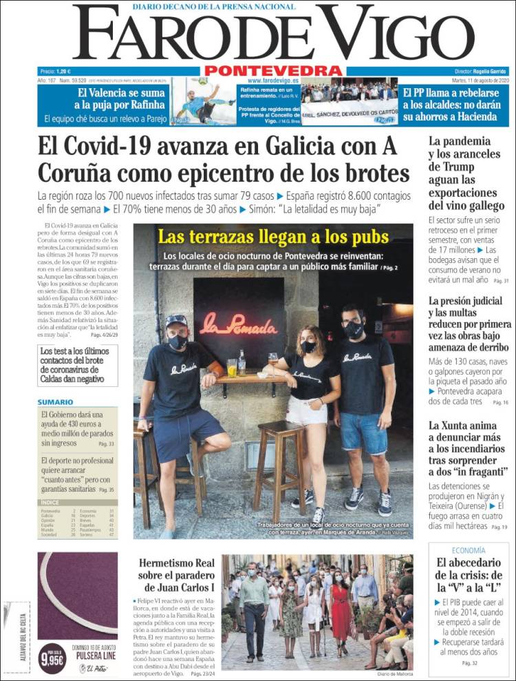 Portada de El Faro de Vigo - Pontevedra (Espa&ntilde;a)