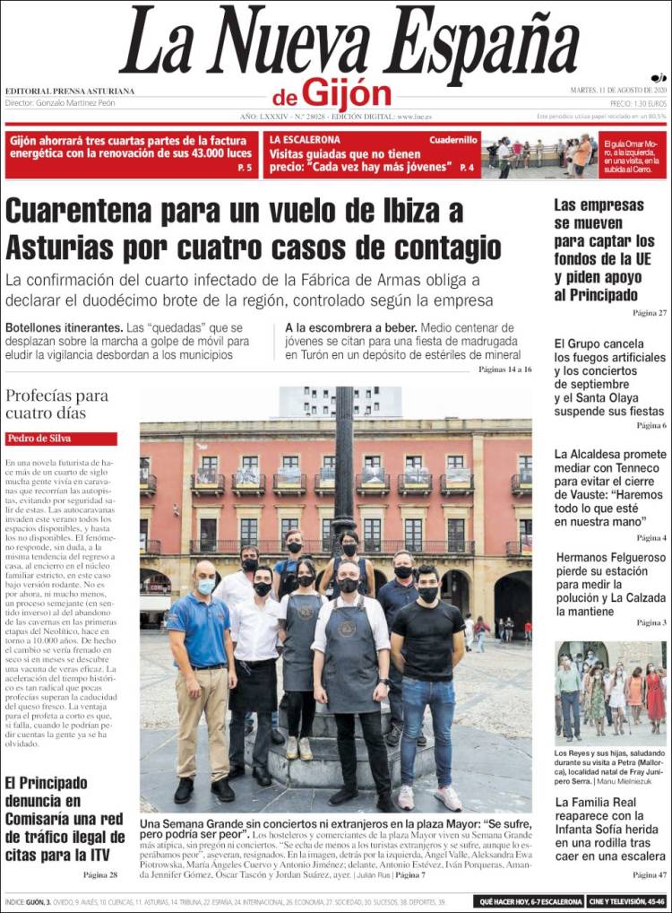 Portada de La Nueva España - Gijón (Espa&ntilde;a)