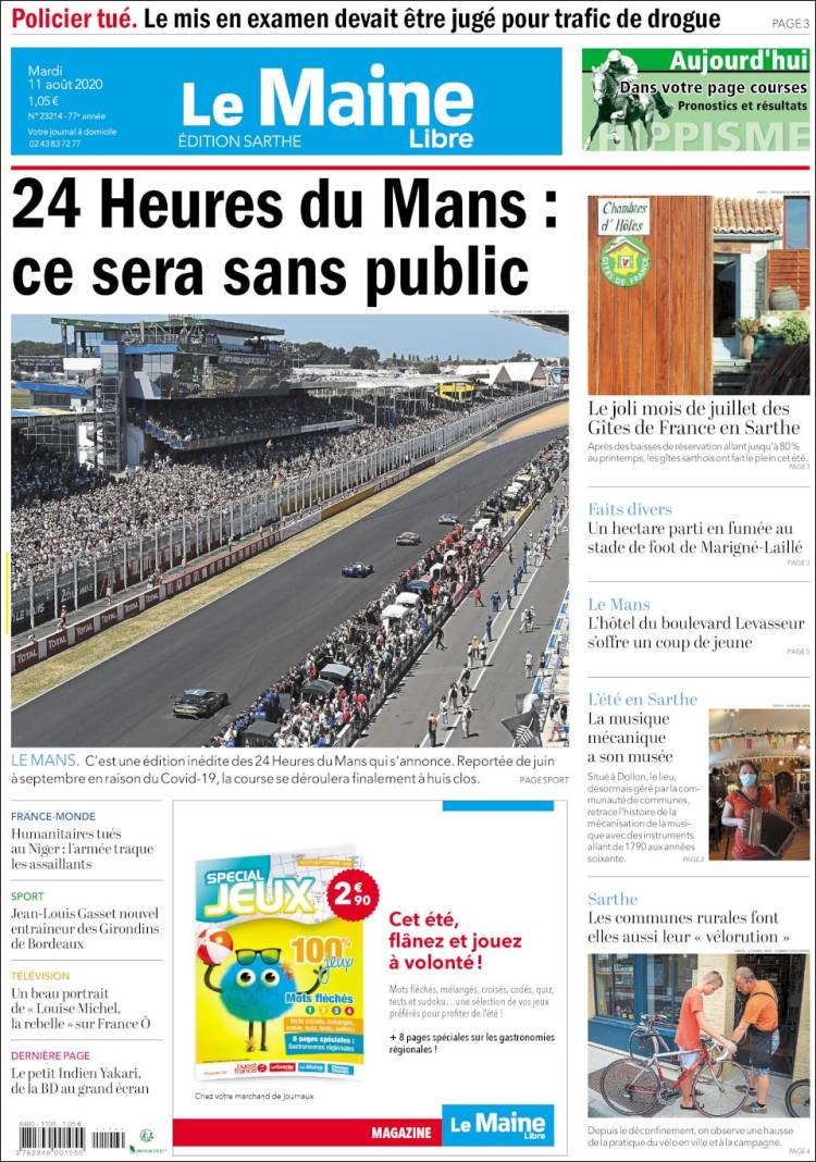 Portada de Le Maine Libre (Francia)