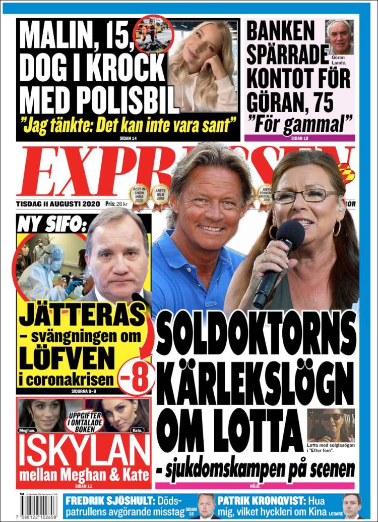 Portada de Expressen (Suecia)