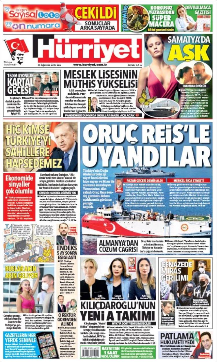 Portada de Hürriyet (Turqu&iacute;a)