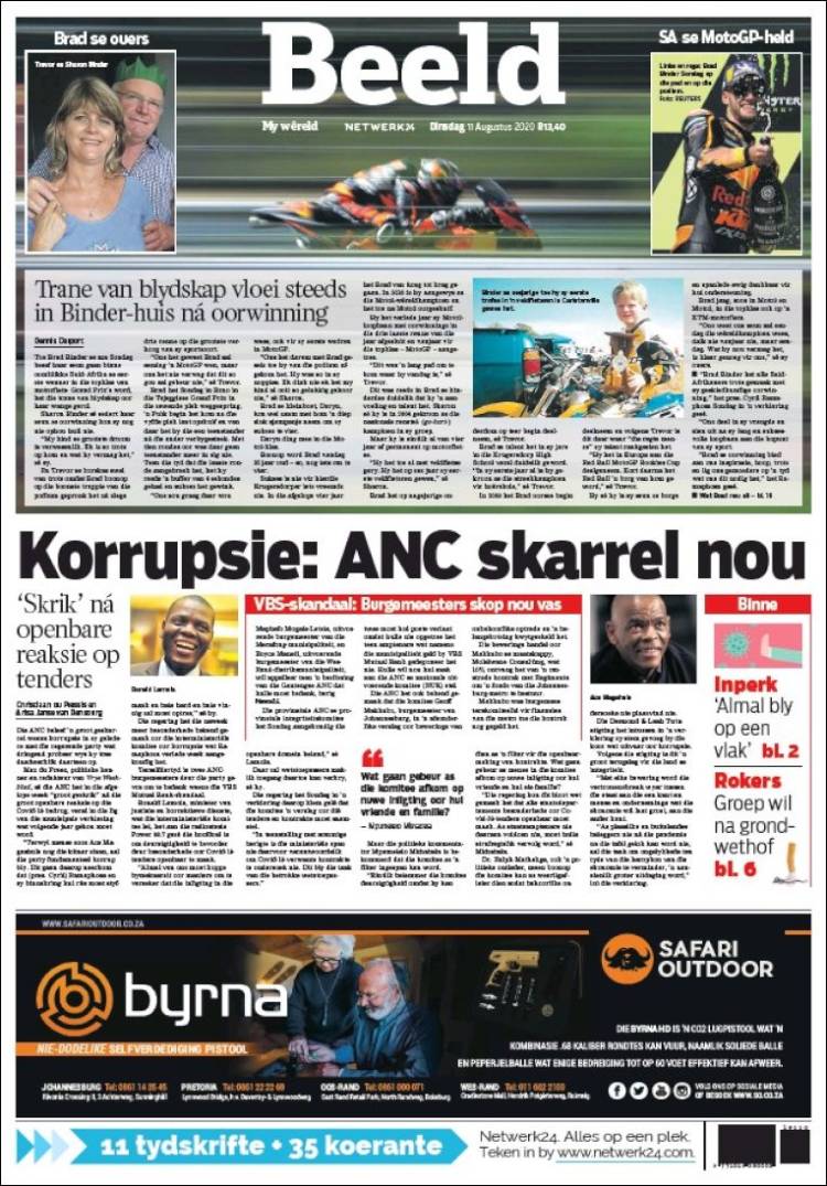 Portada de Beeld (Sud&aacute;frica)