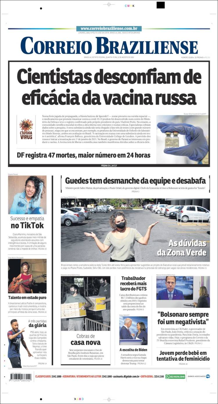 Portada de Correio Braziliense (Brasil)