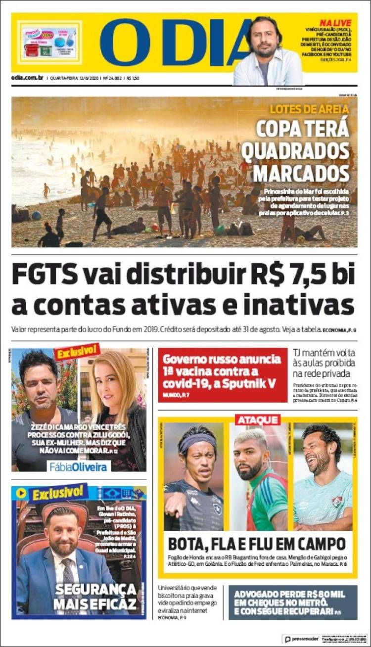 Portada de O Dia (Brasil)