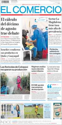 Portada de El Comercio (Ecuador)