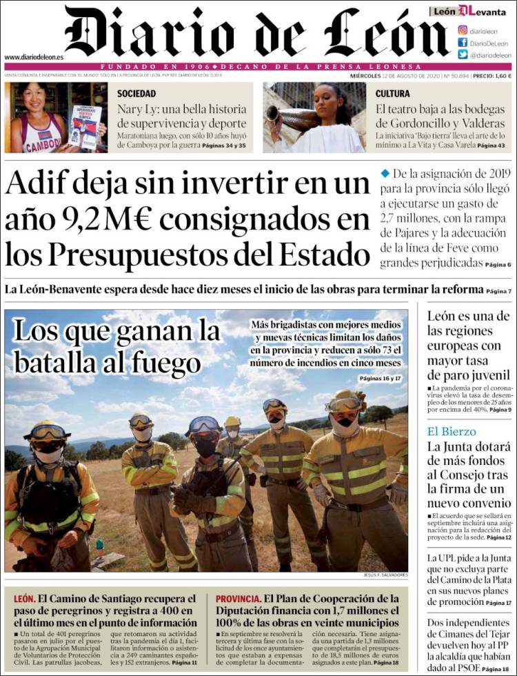 Portada de Diario de León (Espa&ntilde;a)