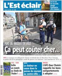 Portada de L'Est Eclair (Francia)
