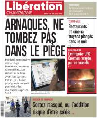 Portada de Libération Champagne (Francia)