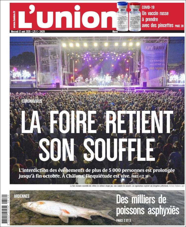 Portada de L'Union (Francia)