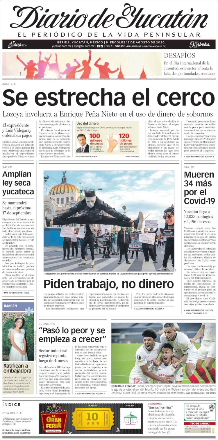 Portada de Diario de Yucatán (M&eacute;xico)