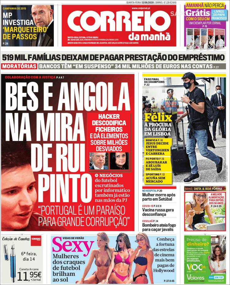 Portada de Correio da Manhã (Portugal)