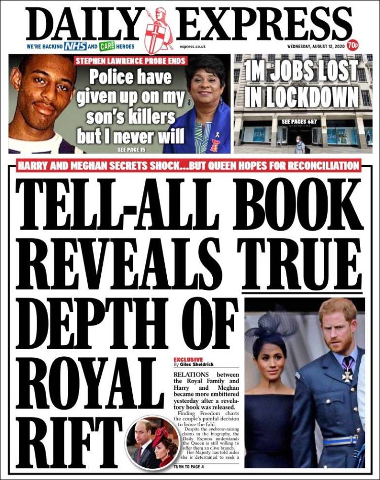 Portada de Daily Express (Reino Unido)