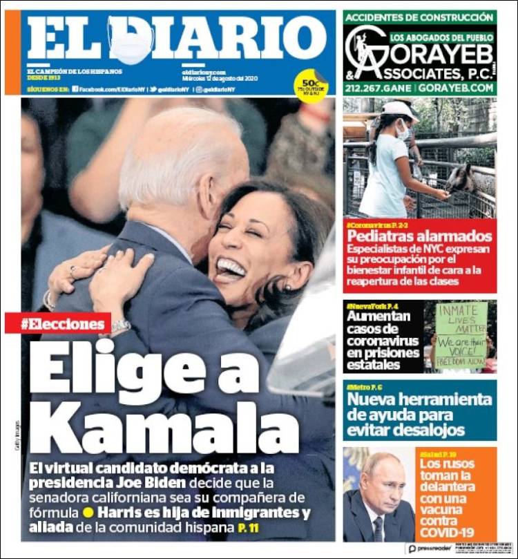 Portada de El Diario NY (USA)