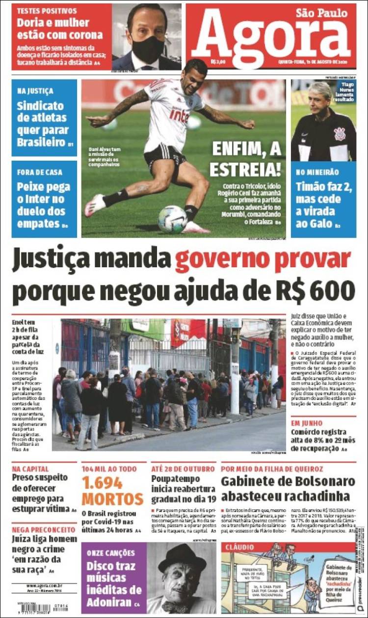 Portada de Jornal Agora (Brasil)