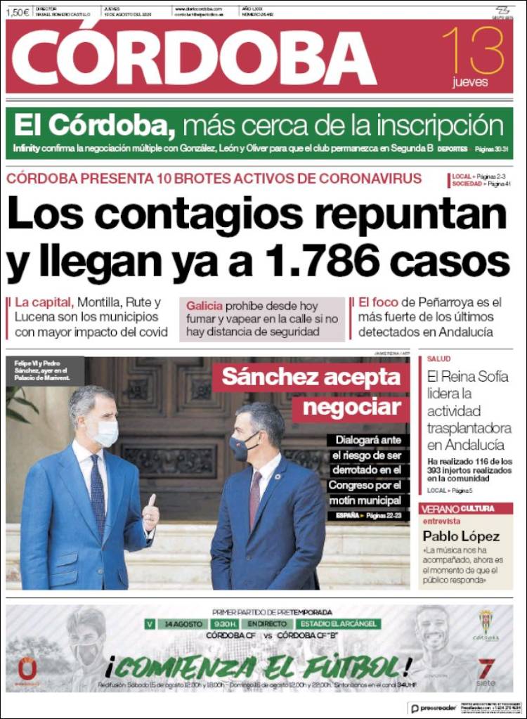 Portada de Diario de Córdoba (España)