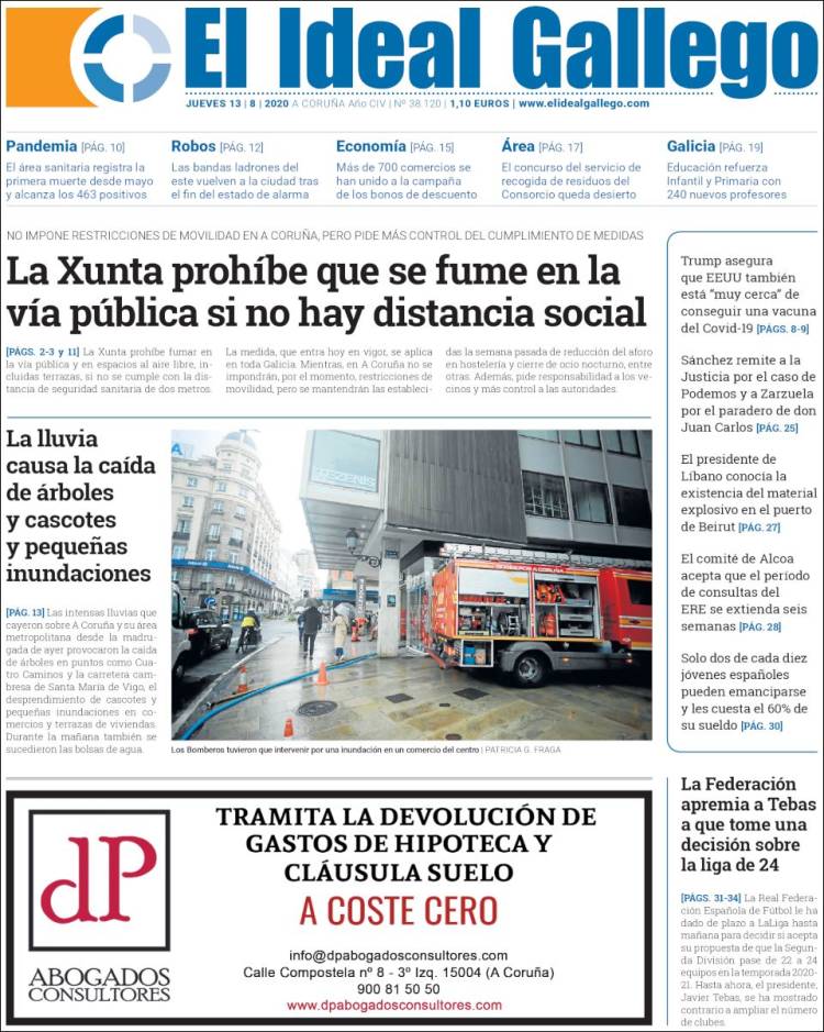 Portada de Diario de Ferrol (España)